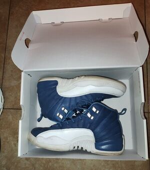 Youth Air Jordan 12 Retro XII Indigo Obsidian Sneakers Size 6.5Y #DB5595-404